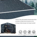 10X12X7.5 FT Outdoor Steel Storage Shed with Double Lockable Door and 2 Light-Transmitting Windows, 4 Vents, for Tool Storage The Greenhouse Pros