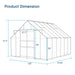 10' W x 12' D Walk-in Polycarbonate Greenhouse with Roof Vent,Sliding Doors,Aluminum Hobby Hot House My Store