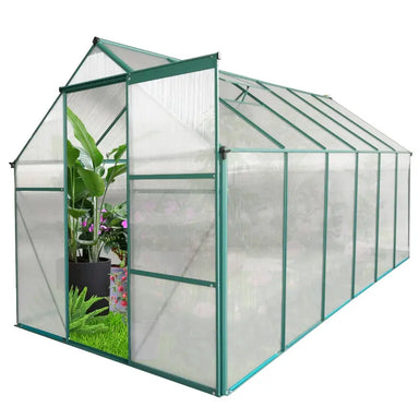 6x12 FT Polycarbonate Greenhouse Raised Base and Anchor Aluminum Heavy Duty Walk-in Greenhouses for Outdoor Backyard My Store