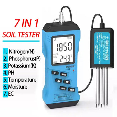7 in 1Rapid Soil tester Meter Nitrogen Phosphorus Potassium N P K pH Humidity Moisture Nutrient Conductivity Tester EC Meter My Store