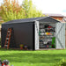 8x12 FT Outdoor Storage Shed, Large Garden Shed with Updated Frame Structure and Lockable Doors, Metal Tool Sheds,Black - The Greenhouse Pros