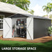 8x12 FT Outdoor Storage Shed, Large Garden Shed with Updated Frame Structure and Lockable Doors, Metal Tool Sheds,Black The Greenhouse Pros
