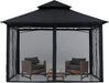 8x8 Outdoor Garden Gazebo for Patios with Stable Steel Frame and Netting Walls The Greenhouse Pros
