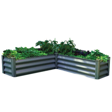 Absco Organic Garden Co 4' x 4' x 1' Metal L Garden Bed | AB1306 ABSCO
