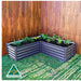 Absco Organic Garden Co 4' x 4' x 1' Metal L Garden Bed | AB1306 ABSCO