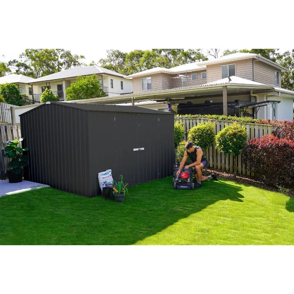 Absco Premier 10' x 10' Metal Storage Shed - Monument | AB1005 ABSCO
