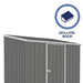 Absco Single Door Space Saver Metal Garden Shed 7.5' x 5' - Woodland Gray | AB1108 ABSCO