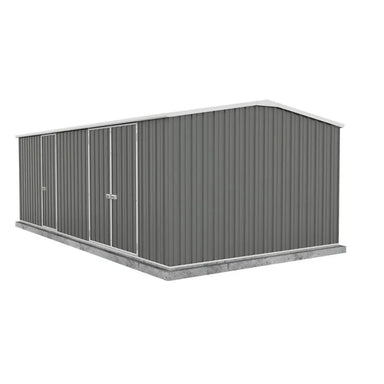 Absco Workshop 20' x 10' Metal Shed - Woodland Gray | AB1118 ABSCO