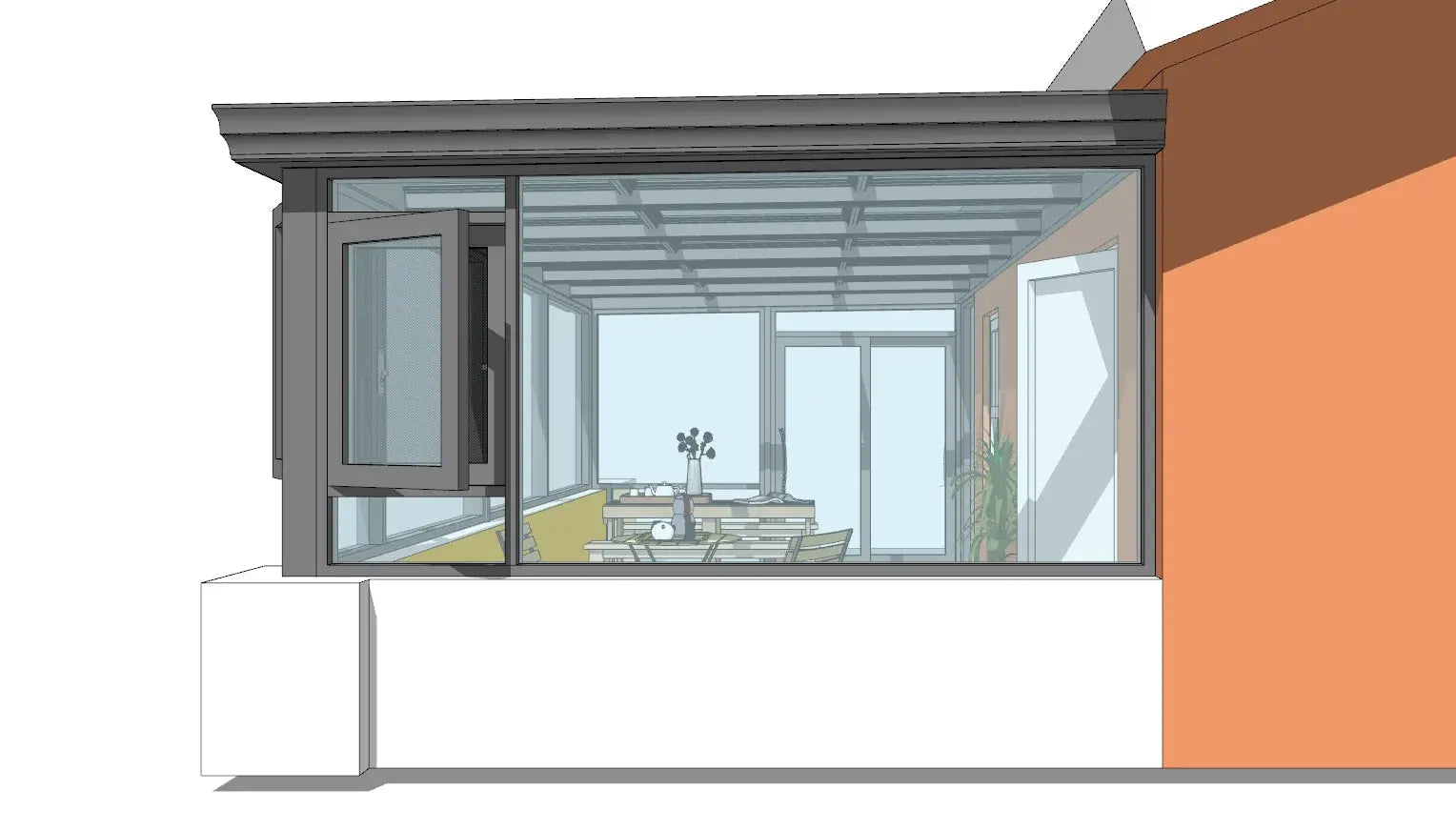 Outdoor European Aluminium Veranda with sliding door/ Aluminum Glass Veranda Sunroom - The Greenhouse Pros