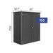 Biohort Equipment Locker 150 - 5' x 2.7' x 6' - Dark Gray | BIO1101 Biohort