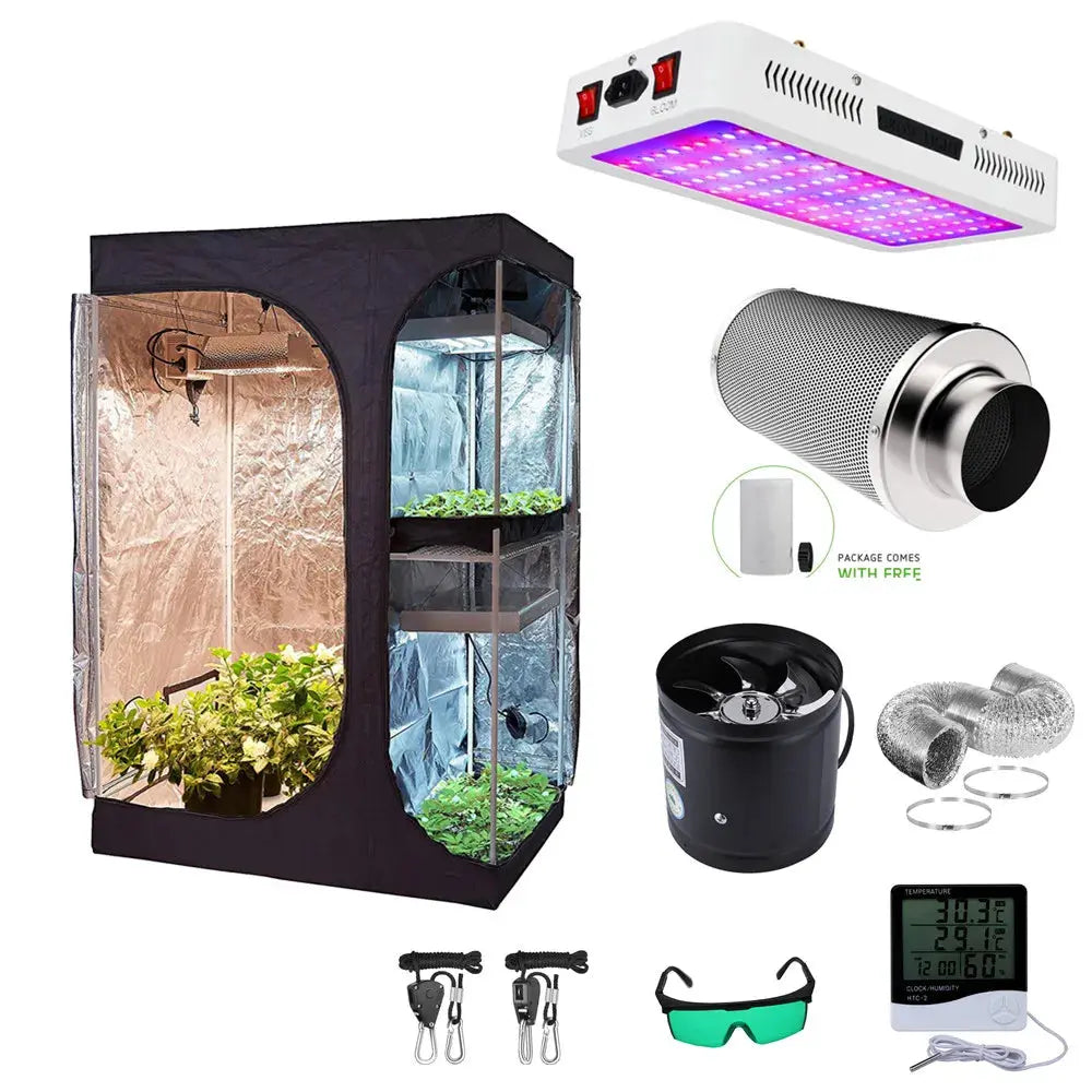Led Grow Light Grow Tent 4/6 Inch Fan Carbon Filter Suit With Veg/Bloom Full spectrum For Indoor Grow Box Hydroponics Plant Grow - The Greenhouse Pros