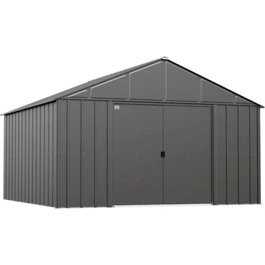 Classic Metal Shed, 12 x 12, Charcoal - The Greenhouse Pros