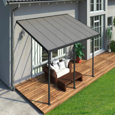 Palram - Canopia Feria 10' x 14' Patio Cover - Gray/Clear | HG9414 - The Greenhouse Pros