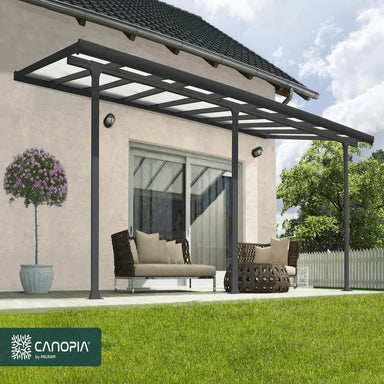 Palram - Canopia Feria 10' x 18' Patio Cover - Gray/Clear | HG9418 - The Greenhouse Pros