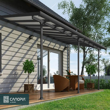 Palram - Canopia Feria 10' x 20' Patio Cover - Gray/Clear | HG9420 - The Greenhouse Pros