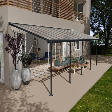 Palram - Canopia Feria 10' x 30' Patio Cover - Gray/Clear | HG9430 - The Greenhouse Pros