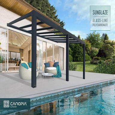 Palram - Canopia Stockholm 11' x 19' Patio Cover - Gray/Clear | HG9459 - The Greenhouse Pros
