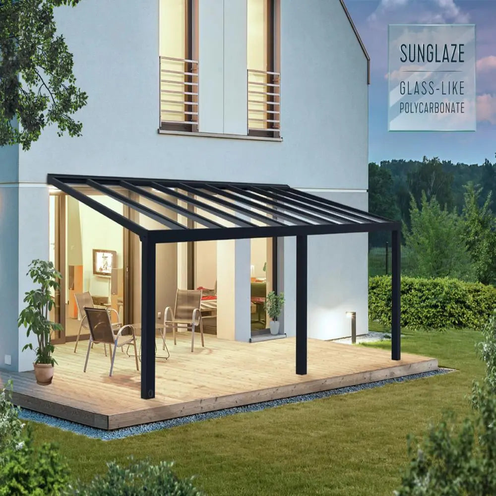 Palram - Canopia Stockholm 11' x 22' Patio Cover - Gray/Clear | HG9461 - The Greenhouse Pros