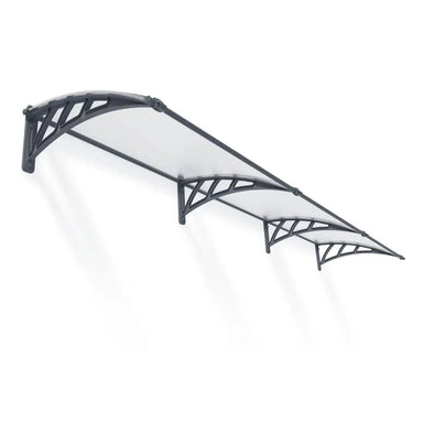 Palram - Canopia Neo 3540 12' x 3' Awning - Gray/Clear | HG9568 - The Greenhouse Pros