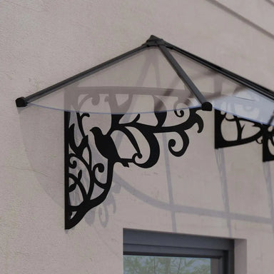 Palram - Canopia Lily 2642 9' x 3' Awning - Black/Clear | HG9594 - The Greenhouse Pros