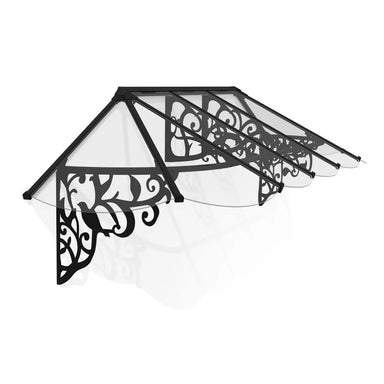 Palram - Canopia Lily 3154 11' x 3' Awning - Black/Clear | HG9595 - The Greenhouse Pros