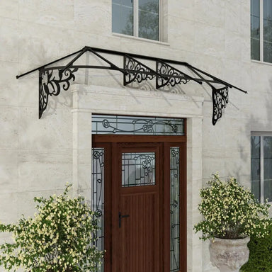 Palram - Canopia Lily 3154 11' x 3' Awning - Black/Clear | HG9595 - The Greenhouse Pros