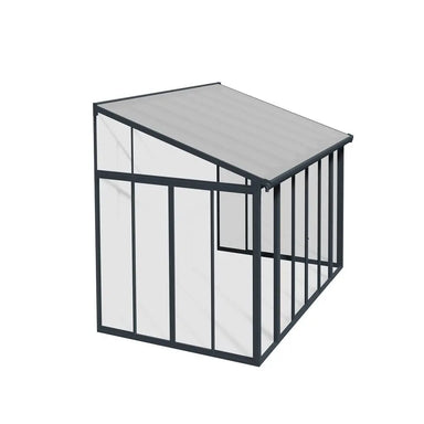 Palram - Canopia SanRemo 10' x 14' Patio Enclosure - Gray/Clear with Screen Doors (6) | HG9071 Palram