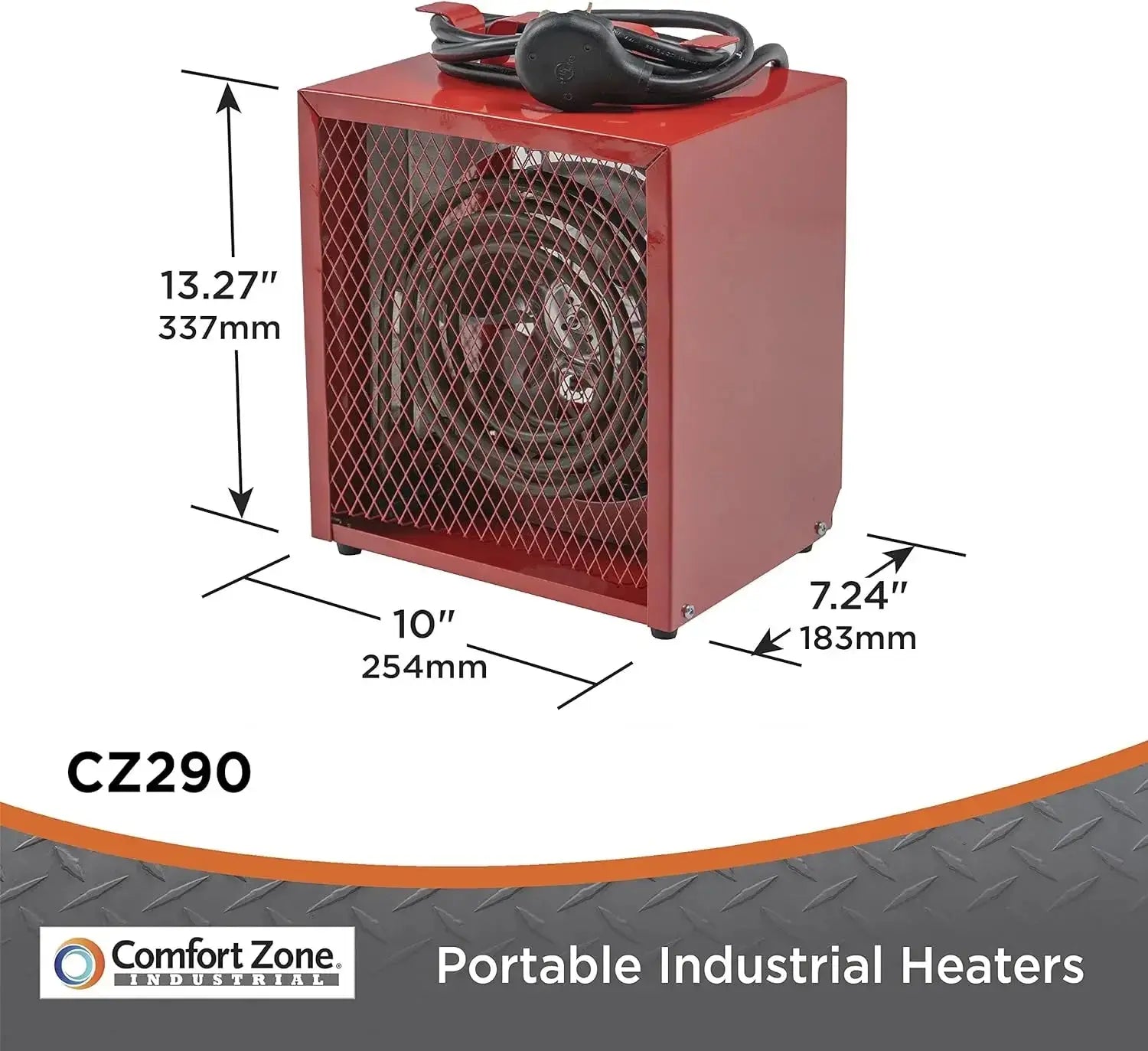 Electric Space Heater 4800W Steel with Thermostat Control Carry Handle My Store