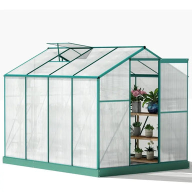 Greenhouse Polycarbonate 6x8ft for Plants Walk in Green House with Aluminum Frame Heavy Duty for Outdoors Outside Backyard My Store