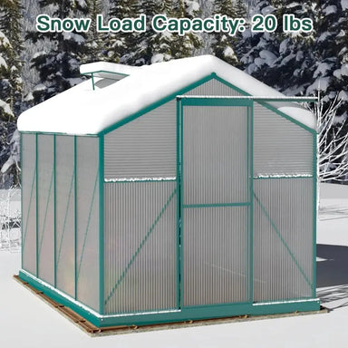 Greenhouse Polycarbonate 6x8ft for Plants Walk in Green House with Aluminum Frame Heavy Duty for Outdoors Outside Backyard My Store