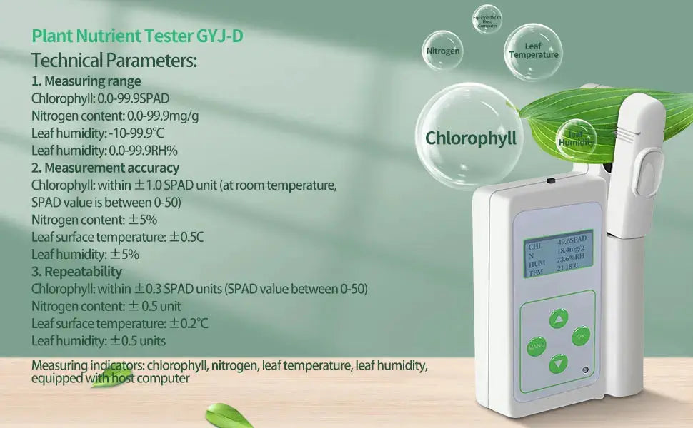 Handheld Portable Plant Chlorophyll  Tester Analyzer TYS-B - The Greenhouse Pros
