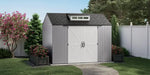 Large Resin Outdoor Storage Shed, 10.5 x 7 ft., Gray, with Substantial Space for Home/Garden/Back-Yard/Lawn Equipment The Greenhouse Pros