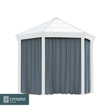Palram - Canopia Roma/Monaco Gazebo Curtain set - 6 Piece | HG1057 - The Greenhouse Pros
