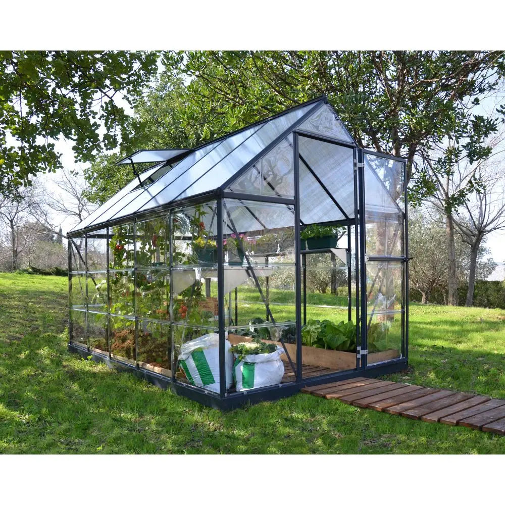 Palram - Canopia Hybrid 6' x 10' Greenhouse - Gray | HG5510Y - The Greenhouse Pros