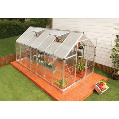 Palram - Canopia Hybrid 6' x 14' Greenhouse - Silver | HG5514 - The Greenhouse Pros