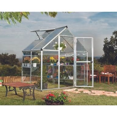Palram - Canopia Hybrid 6' x 4' Greenhouse - Silver | HG5504 - The Greenhouse Pros