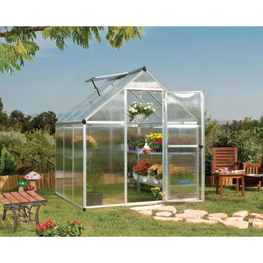 Palram Canopia Mythos 6' x 6' Silver Greenhouse | HG5006-1B - The Greenhouse Pros