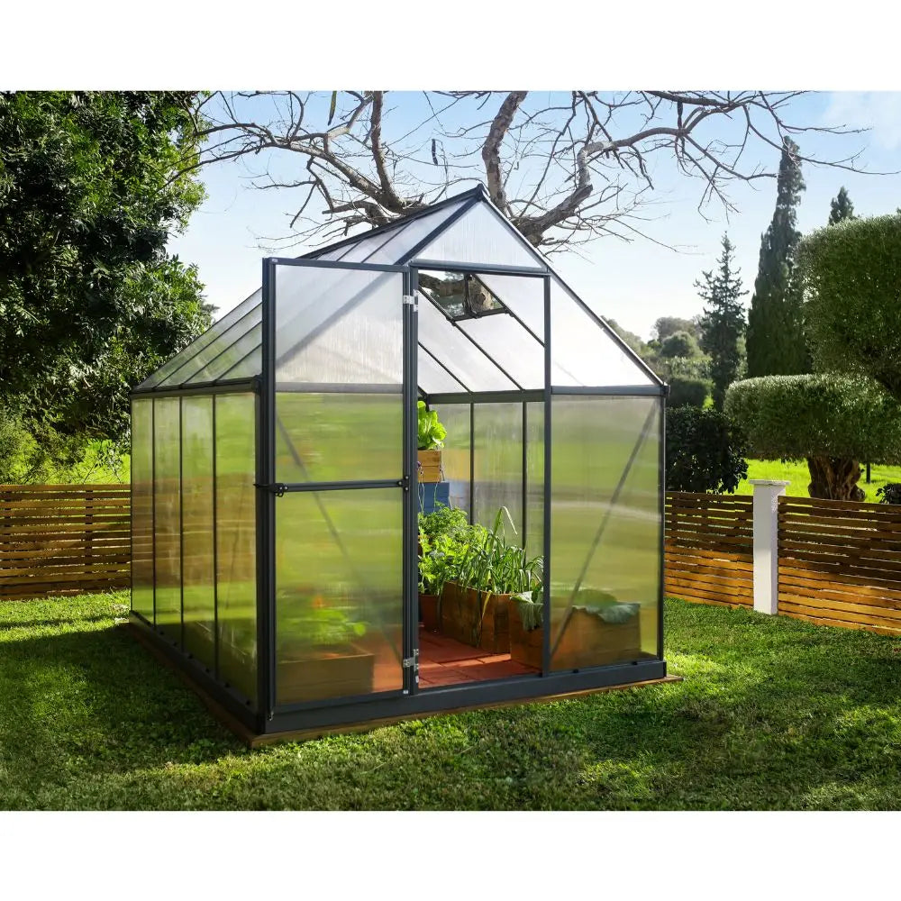 Palram Canopia Mythos 6' x 8' Gray Greenhouse | HG5008Y - The Greenhouse Pros