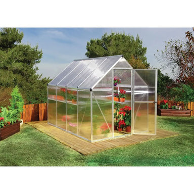 Palram Canopia Mythos 6' x 8' Silver Greenhouse | HG5008 - The Greenhouse Pros