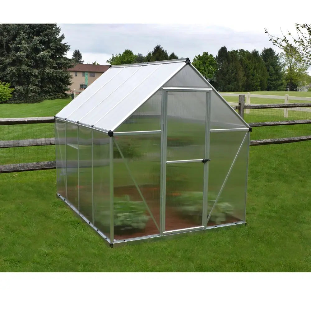 Palram Canopia Mythos 6' x 8' Silver Greenhouse | HG5008 - The Greenhouse Pros