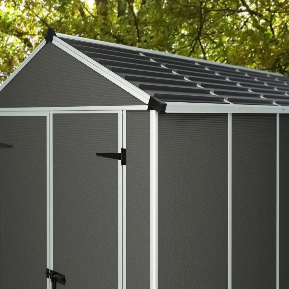 Palram - Canopia Rubicon 6' x 12' Shed - Gray | HG9712GY - The Greenhouse Pros