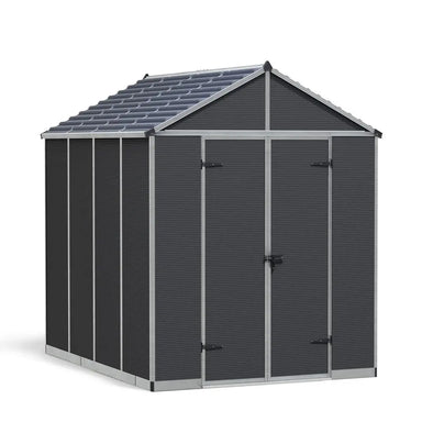 Palram - Canopia Rubicon 8' x 10' Shed - Gray | HG9731GY - The Greenhouse Pros