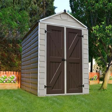 Palram - Canopia SkyLight 6' x 8' Shed - Tan | HG9608T - The Greenhouse Pros