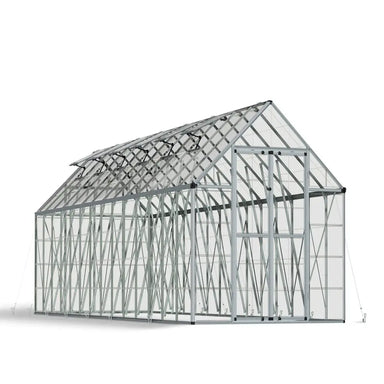 Palram - Canopia Snap & Grow 8' x 28' Greenhouse - Silver | HG8028 - The Greenhouse Pros