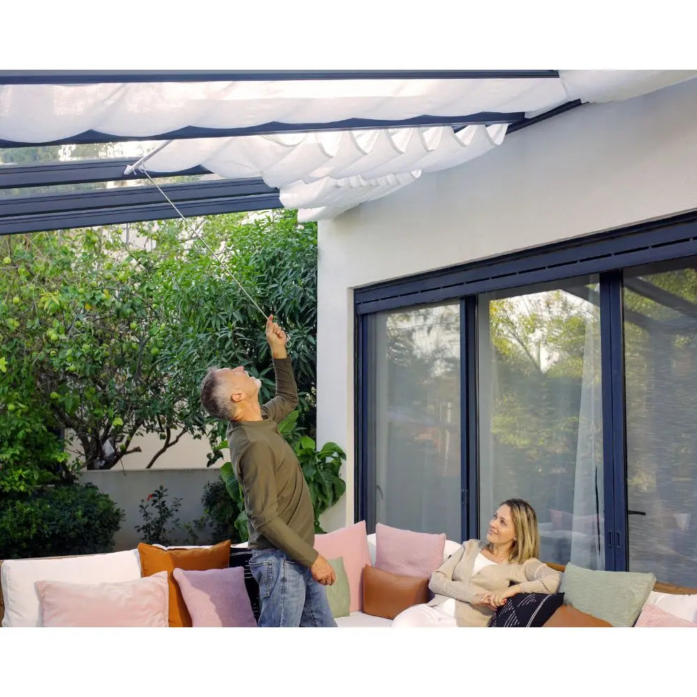 Palram - Canopia Stockholm Patio Cover Roof Blinds 11' x 12' | HG1091 Palram