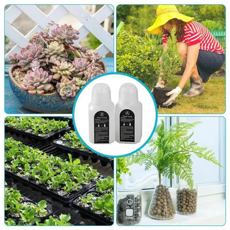 Plant Food For Vegetables Hydroponic Plant Food A & B Water Soluble Indoor Plant Fertilizer For Hydroponics Garden System The Greenhouse Pros