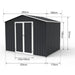 Sheds Outdoor Storage Shed Patio Lawnmower Tool Outdoor Metal Shed for Backyard Lawn Garbage Can Booth Garden Buildings Supplies The Greenhouse Pros