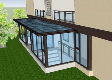 Rain/Sun Proof Aluminum Sun Room Glass House for Exterior winter Garden house - The Greenhouse Pros
