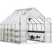 8x10 foot walk-in greenhouse, heavy-duty cultivation room with sliding door, garden planting house, vegetable breeding house - The Greenhouse Pros