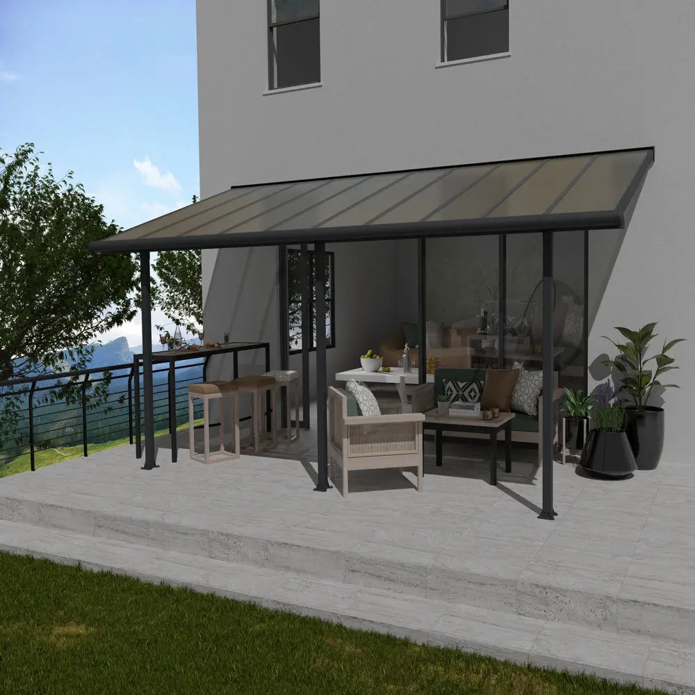 Palram - Canopia Olympia 10' x 20' Patio Cover - Gray/Bronze | HG8820 - The Greenhouse Pros